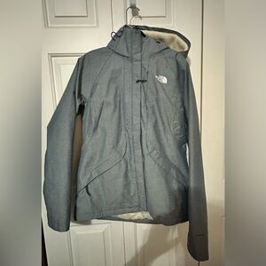 The North Face Inlux Insulated Light Gray Hooded Jacket- Women’s Medium
